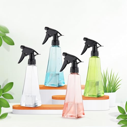 Spray Bottles (2-Pack, 12 Oz.) Mist/Stream, Plastic Water Spray Bottle for Hair, Plants, Cleaning, Cooking, BBQ, Pet - Empty Spray Bottles - Leak Proof - BPA-Free - Multicolor - color: Orange + Blue