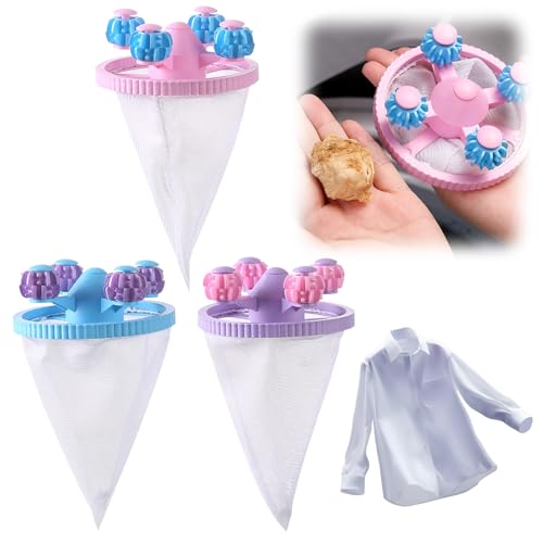3PCS Washing Machine Lint Catcher, Reusable Floating Mesh Laundry Filter Bags, Pet Hair Collector for Washing Machine, Floating Hair Catcher for Clothes Cleaning (Mix，B) - color: Mix，b