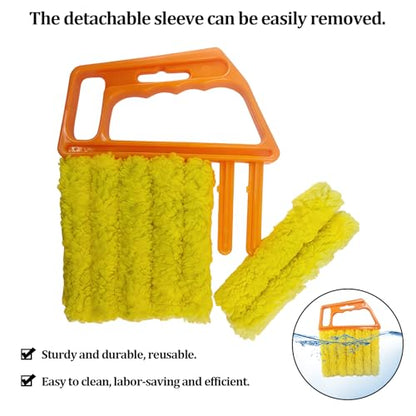 4 Pcs Window Venetian Blind Cleaner Duster Tool, Reusable 7 Finger Dusters Brush Dusting Cleaner Tool for Dust Removal in Blinds, Fans, and Air Vents - style: 4 Pcs