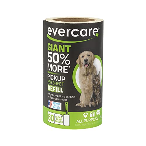 Evercare Pet 60 Layer Giant Lint Roller Refill - size: 60 Sheet Count (Giant)