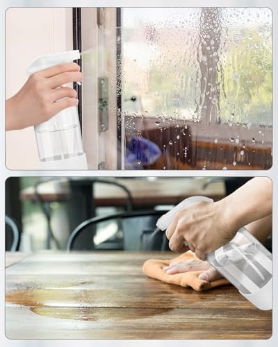 Rionisor Glass Spray Bottles with Silicone Sleeve Protection, Empty 16OZ Reusable Spray Bottles, Refillable Containers with Spray Nozzles for Cleaning Solutions, Plants and Essential Oils 1 Pack White - color: White, style: 1 Pack