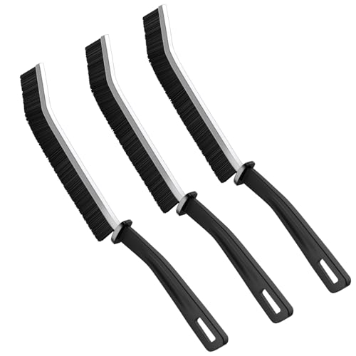 Multi-Use Crevice Cleaning Brush Set, Stiff Bristle Gap Scrubber for Hard-to-Reach Areas, Household Detail Cleaning Tool, 3 Pack