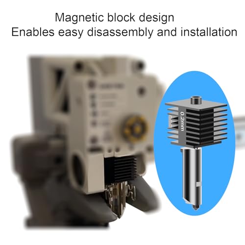 2PCS A1 Mini/A1 Hotend, A1 Mini/A1 Print Head Kit High-Temperature 0.2mm/0.4mm Hardened Steel Nozzle with Silicone Sock Compatible for Bambu Lab A1/A1 Mini 3D Printer, - style: A1 Mini/A1 Print Head Kit 0.2mm and 0.4mm
