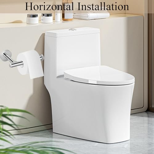 Chrome Bathroom Hardware Set, Towel Ring & Toilet Paper Holder, Stainless Steel SUS304, Hand Towel Hanger & Toilet Roll Holder, Sturdy Bathroom Accessories for Home or Kitchen - color: Chrome