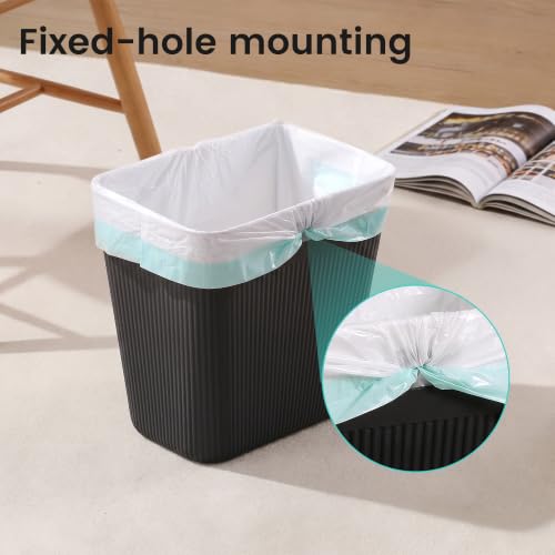 JOYMOOP Slim Trash Can 3-Pack, 2.2 Gallon Plastic Wastebasket for Bathroom, Bedroom, Office, Kitchen with 4 Rolls Bags, Black - color: Black, size: 3 pcs Waste Baskets+ 4 Rolls of Trash Bags