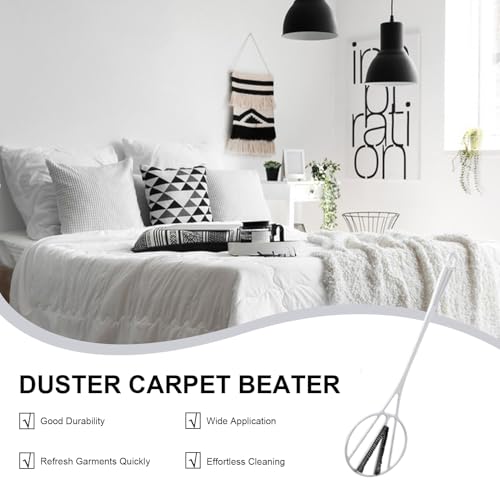 Carpet Rug Beater, Rug Beating Stick, Carpet Beater with Long Handle, Manual Rugs Beaters Paddle, Carpets and Rugs Beaters Dust Removal Tool, Must Have for Pet Owners
