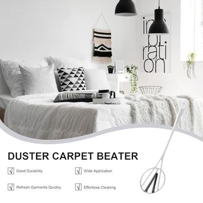 Carpet Rug Beater, Rug Beating Stick, Carpet Beater with Long Handle, Manual Rugs Beaters Paddle, Carpets and Rugs Beaters Dust Removal Tool, Must Have for Pet Owners