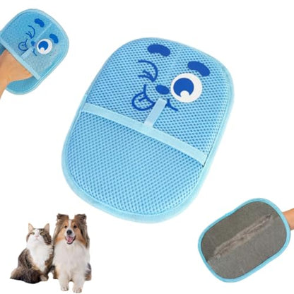 2026 Thickened Electrostatic Pet Hair Removal Gloves for Dogs & Cats，Reusable & Washable Cat Hair Removal Glove, Pet Hair Remover Tool for Furniture Clothing, Couch, Carpet, Car Seat, Bed - color: Blue