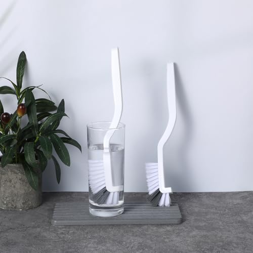 JJUNW 2Pcs Kitchen Scrub Brush, Angle Cleaning Brush, Right Angle Scrub Brush for Sink Household Dish Pot Pan Edge Corners, for Small Space Crevice Cleaning with Stiff Bristles (2)