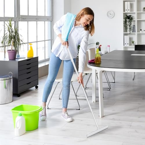 Upgrade Detachable and Retractable Handle,Shower Squeegee for Glass Doors and Tile Door Cleaner Bathroom Squeeze Walls squeegees with 2 Adhesive Hooks (White) - color: White