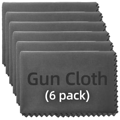 6/12 Pack Microfiber Gun Cleaning Cloth, 12"x12" Lint Free Gun Cleaning Rags - color: Gray, style: 6 Pack