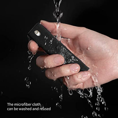 CLICK CLEAN Screen Cleaner, Fingerprint Proof Screen Cleaner Spray, All-in-One Cleaner with Microfiber and Shell for All Phones, Laptop and Tablet Screens (Black) - color: Black