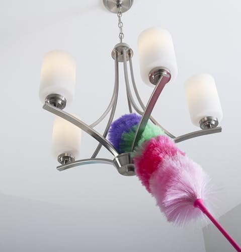 Kitchen + Home Large Static Duster - 27" Synthetic Feather Duster - Silver - color: Silver