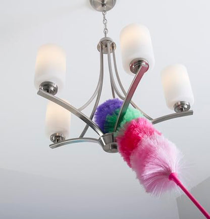 Kitchen + Home Large Static Duster - 27" Synthetic Feather Duster - Silver - color: Silver