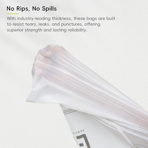 EKO 10.6 Gallon / 35–40 Liter Drawstring Trash Bags, 60 Count Heavy-Duty Tall Kitchen Garbage Can Liners, Extra-Strong Leak-Resistant, Unscented, White, Code M - size: 60 Count (Pack of 1), style: 10.6 Gallon Bags/Code M
