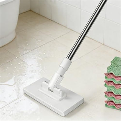 Clip and Grip Mop, No Wash Lazy Mop, Dispose Dust Mops with 4 Reusable Cloths, 39 Long Handle with Locking Head & Sweeping Cloths for Cleaning Floor Window Kitchen Home - color: 2pcs