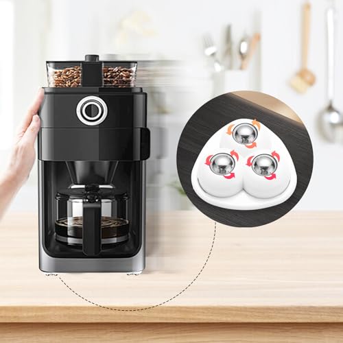 Self Adhesive Appliance Sliders 8 Pack Kitchen & Furniture Rollers | Move Small Appliances Easily 360° Glide No Tools Peel Stick 12lbs Per Wheel - color: White, size: 8pcs