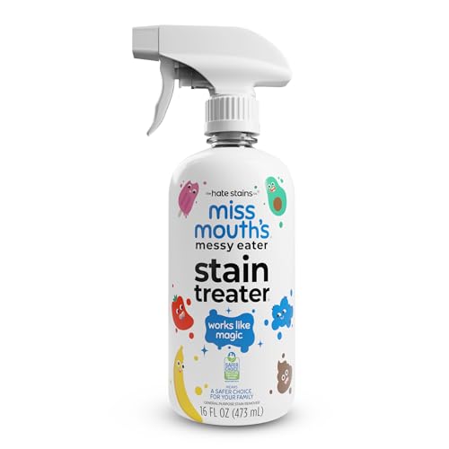 Miss Mouth's Messy Eater Stain Treater Spray - 16oz Stain Remover - Newborn & Baby Essentials - No Dry Cleaning Food, Grease, Coffee Off Laundry, Underwear, Fabric - style: 1 Pack (16oz)
