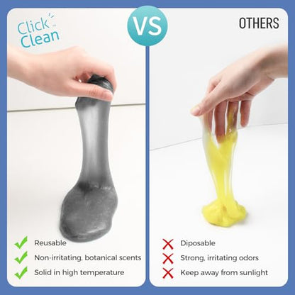 CLICK CLEAN 2Pcs Cleaning Gel for Car, 7oz Car Detailing Tools, Cleaning Putty Gel, Car Interior Cleaner Universal Dust Cleaner for Keyboard, Laptop, Air Vents (Coconut) - color: Gray+Gray