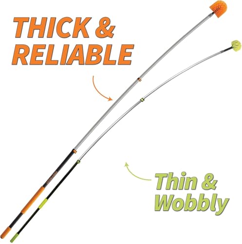 5-30 ft Long Telescopic Extension Pole // Multi-Purpose Extendable Pole with Universal Twist-on Metal Tip // Lightweight and Sturdy // Best Telescoping Pole for Painting, Dusting and Window Cleaning - size: 30 Feet
