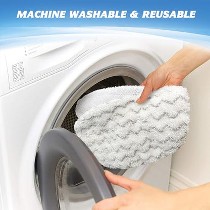 2 Pack Replacement Steam Mop Pads Compatible with Bissell PowerFresh Steam Mop, Fits Models 1940, 1806, 1544, 1440, Microfiber Scrubbing Pads for Sealed Hard Floors (1 Scrub + 1 Soft) - color: White – 2 Pack (Scrub + Soft)