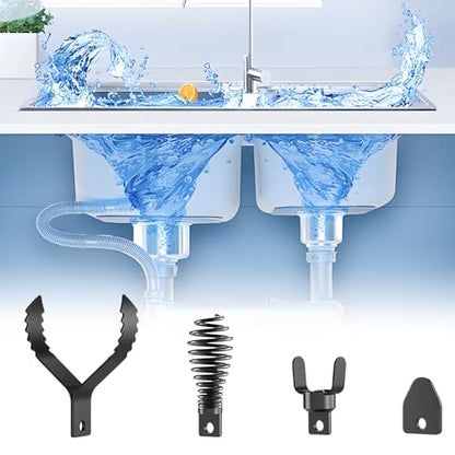 4-Piece Drain Snake Attachment Replacement Cutters-Boring Bulb Cutter,C-Cutter,Spade Cutter,Arrow Cutter-Compatible with 50FT-100FT Drain Snake for 1-4“ Pipe - style: 4-Piece