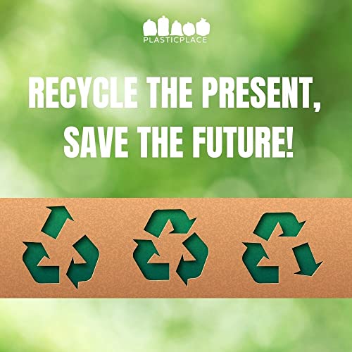 Plasticplace 32-33 Gallon Recycling Trash Bags, 1.2 Mil, Blue Garbage Liners, 33” x 39” (100 Count) - size: 1 Count (Pack of 100)
