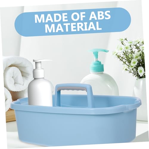 ORFOFE Portable Cleaning Tool Organizer Basket with Handle Large Capacity Abs Storage Tote for Bathroom Dorm Kitchen and Household Supplies Multiuse Caddy for Toiletries and Cleaning Equipment