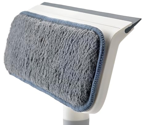 Joseph Joseph CleanTech 2-in-1 Glass Cleaner Shower Squeegee with Washable Microfiber Pad and Space-Saving Foldable Handle - style: Squeegee
