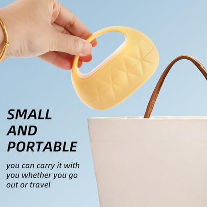 Lint Roller with Washable Sticky Roller Head,Reusable Mini Lint Roller Pet Hair Remover,Portable Lint Remover for Dog,Cat Hair,Clothes,Furniture - color: Yellow Bag