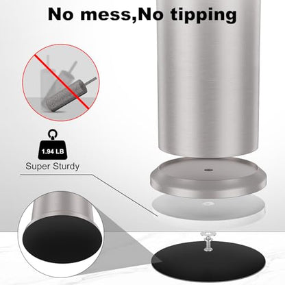 Stain Nickel Toilet Brush and Holder，Extra Long Handled Toilet Brush for Bathroom，Stainless Steel Heavy Duty Toilet Bowl Brush,Removable Inner Bowl,Deep Cleaning Dense Bristles Brush -Space Saving - color: Stain Nickel