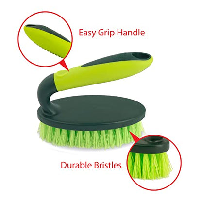 Pine-Sol Heavy Duty Scrub Brush – Comfort Grip | Iron Handle Design | All-Purpose Scrubber for Cleaning Kitchen, Bathroom, Sinks, Tubs, Floors