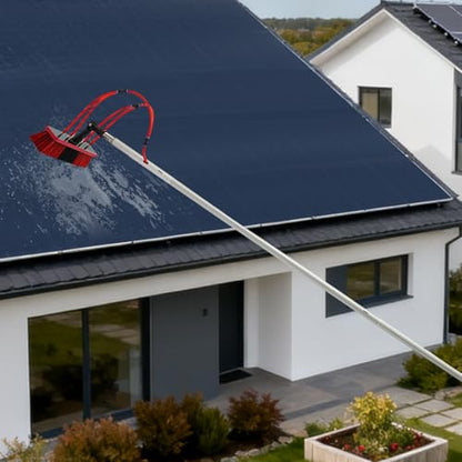 19.69 FT Solar Panel Cleaning Kit, Window Cleaning System, 20M Hose & BrushHead, Washing Equipment Window Cleaner Tool Water Fed Pole Kit for Roof Caravan Solar Panel - size: 6m/19.69ft