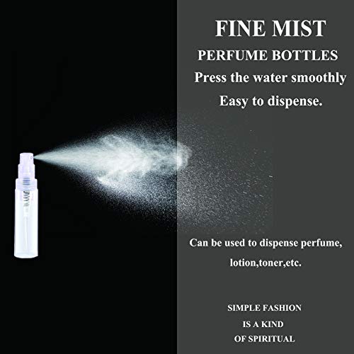 Mini Spray Bottle, Clear Plastic Empty Sample Containers, Fine Mist Perfume Travel Refillable Spray Bottle Perfume Atomizer Small Portable Bottle for Cleaning, Essential Oils 120Pcs 3ml - style: 120PCS,3ML