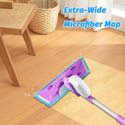 6 Pack Mop Pads Compatible with Rejuvenate Click N Clean Spray Mop Reusable Microfiber Pads Replacement for Rejuvenate Microfiber Mop Washable Mop Refill for Floor Cleaning Without Handle