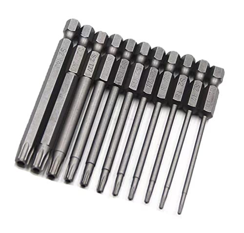 aiyun 11-Piece Shark Vacuum Screwdriver Security Bit Set, S2 Steel Magnetic Security Screwdriver Set 3 Inch Star Driver Bit Set Screwdriver for Shark Vacuum T6-T40 (75mm Length) - size: 75mm Length (T6-T40)