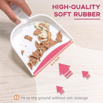 Dust pan, Mini Dustpan and Brush Set, Small Broom and Dustpan Set, Small Hand Broom and dust pan Set, Whisk Broom, Dust pan and Brush for Desk, Table, Home, Kitchen Necessities (Gray 3 pcs) - size: 3pcs