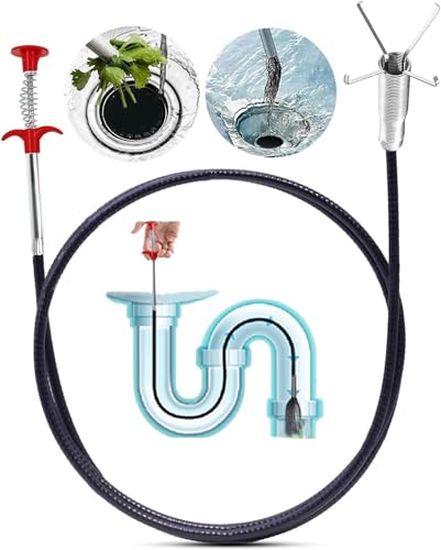 76 inch Drain Snake Flexible Grabber Claw – Toilet Snake Drain Claw for Clog Remover & Pick Up Small Items - color: 76inch