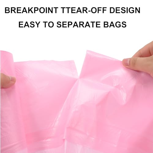 40 Count 13 Gallon Drawstring Trash Bags, Heavy Duty Unscented Garbage Bags, Extra Strong, Tear & Leak Resistant, for Kitchen, Home, Office, Fits 40-60L Bins (Pink) - color: 13 Gallon-Pink