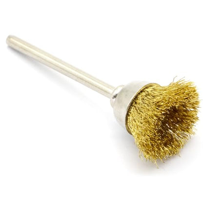60-Piece Brass Wire Brush Set - Metal Rust Removal, Polishing, Cleaning - 1/8″ (3mm) Shaft - Removes Burrs, Dust, and Oxide Layer - Handles Rough Surfaces - Rotary Tool Accessories - style: Set of 60 Brass Wire Brushes