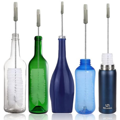 Drill Bit Attachment Bottle Washer. Wine/Beer Bottle Brush for Cleaning. Clean any Cup, Sillicone Water Bottles, Stainless Steel Vacuum Tumblers.