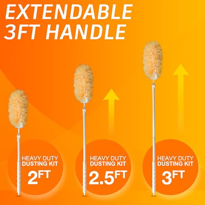 Duster Refills 50 Counts, 360° Heavy Duty Multi Surface Duster Refills for Cleaning, Compatible with Swiffer Dusters - size: 50 Count (Pack of 1)