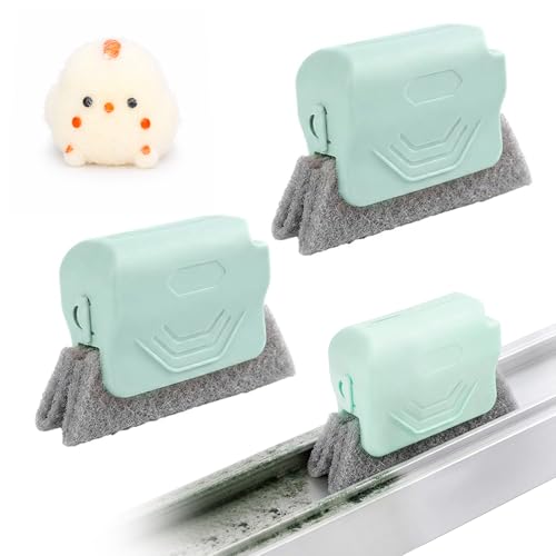 Crevice Cleaning Brush Window Tool for Track & Seal, Baseboard Cleaner, Multipurpose Spring Essentials for Groove Cleaning (Green) - color: Green