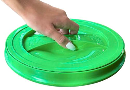 House Naturals 2 Gallon Food Grade - BPA Free Made in USA Buckets Lime Color pails with Screw On Gasket Lids (1, Lime - Green lids) - color: Lime - Green Lids
