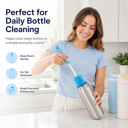 4 Pack Water Bottle Cleaning Kit Water Bottle Cleaner Brush for Owala FreeSip 24oz/32oz/40oz, Straw Brush for Stanley, Sport Bottles, Water Bottles, Cups