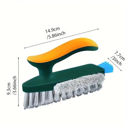 Multi-Functional Window Track Cleaning Brush, 3-in-1 Groove Cleaner Tool for Sliding Door, Kitchen, and Bathroom Surfaces - color: Green