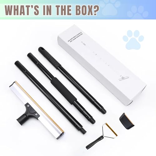 Carpet Rake for Pet Hair Removal Set, Pet Hair Remover Broom, Carpet Hair Removal Tool for Pet Hair on Matted Carpets, and Rugs, Effective Cat Dog Hair Broom Remover Brush for Rug Deep Cleaning