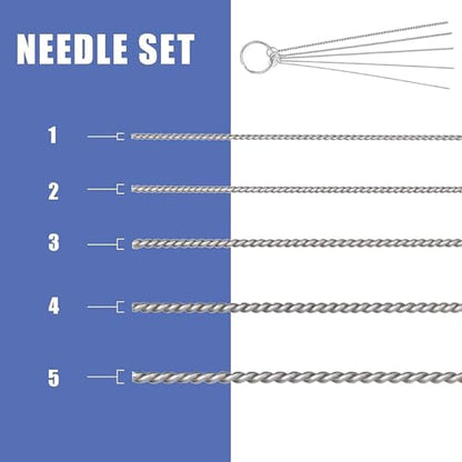 ABEST 3 Set Airbrush Spray Cleaning Repair Tool Kit Stainless steel Needle Brush Set