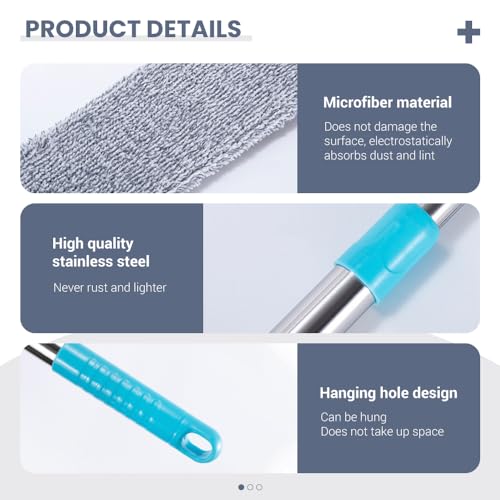 Retractable Gap Dust Cleaner, Extendable Microfiber Duster with Bendable Head, Reusable Washable Gap Duster Cleaning Tool for Home Kitchen Ceiling Blinds Sofa Bed Fridge Under Furniture (Set A) - color: Set a