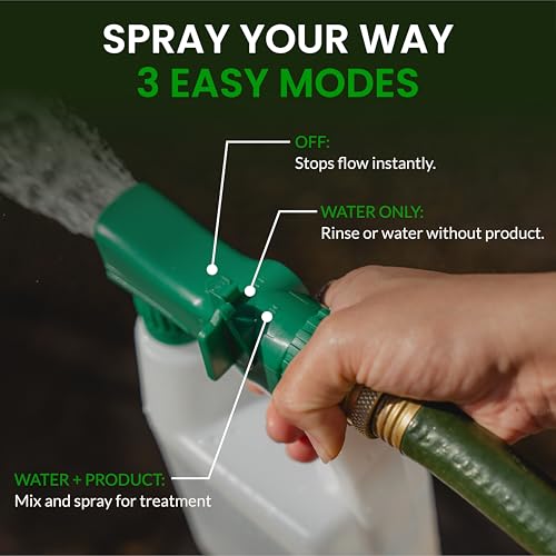 Humboldts Secret 2-Pack Garden Hose End Sprayer | Multipurpose Lawn Attachment with 100 to 1 Mixing Ratio | Garden Sprayer for Lawn Care, Fertilizing, Car Wash & Outdoor Use | 32 ounce